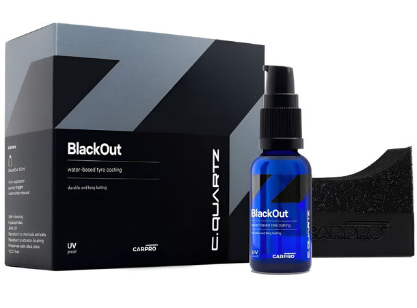 CarPro BlackOut Coating for Dekk og Gummi 50ml - Dyp Glans