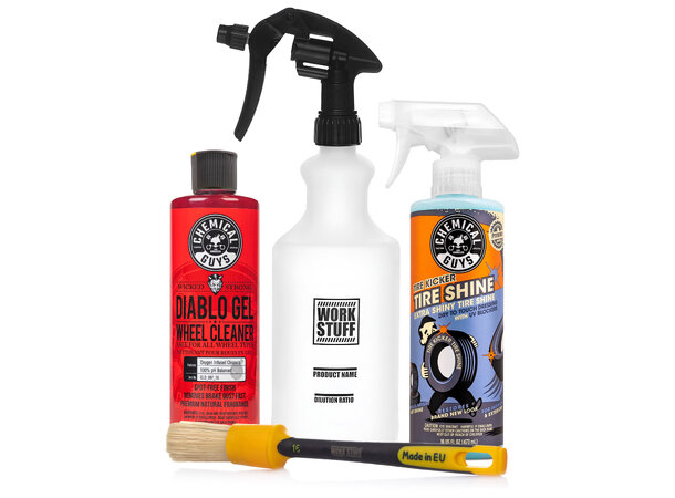 Chemical Guys Wheel Clean & Tire Shine Vask felg og dekk + hent frem sorte dekk 