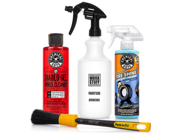 Chemical Guys Wheel Clean & Tire Shine Vask felg og dekk + hent frem sorte dekk 