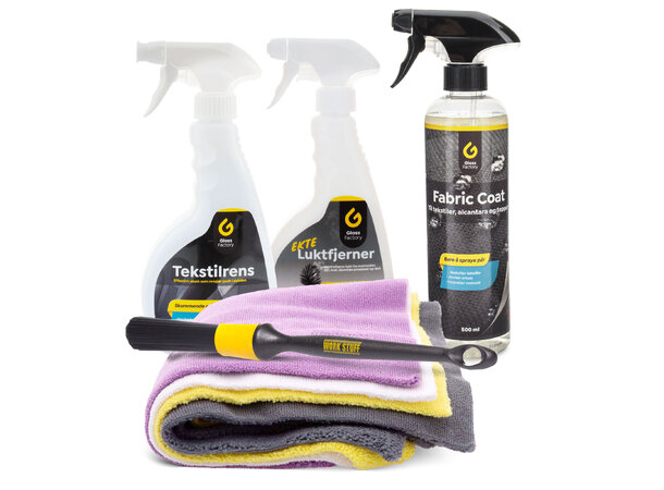 Komplett rens og beskyttelse av tekstil Fjerner flekker, lukt og beskytter 
