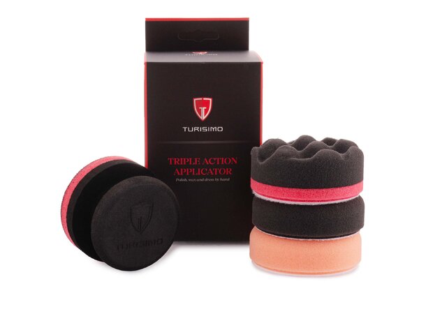 Turisimo Triple Action Applicator Polish, voks og dressing applikator kit 