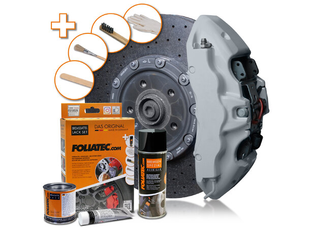 Foliatec Brake Caliper Lacquer Set Circuit grey glossy, 3 components