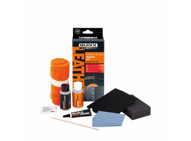 Quixx Leather & Vinyl Repair Kit Reparasjonssett for skinn og vinyl Sort 