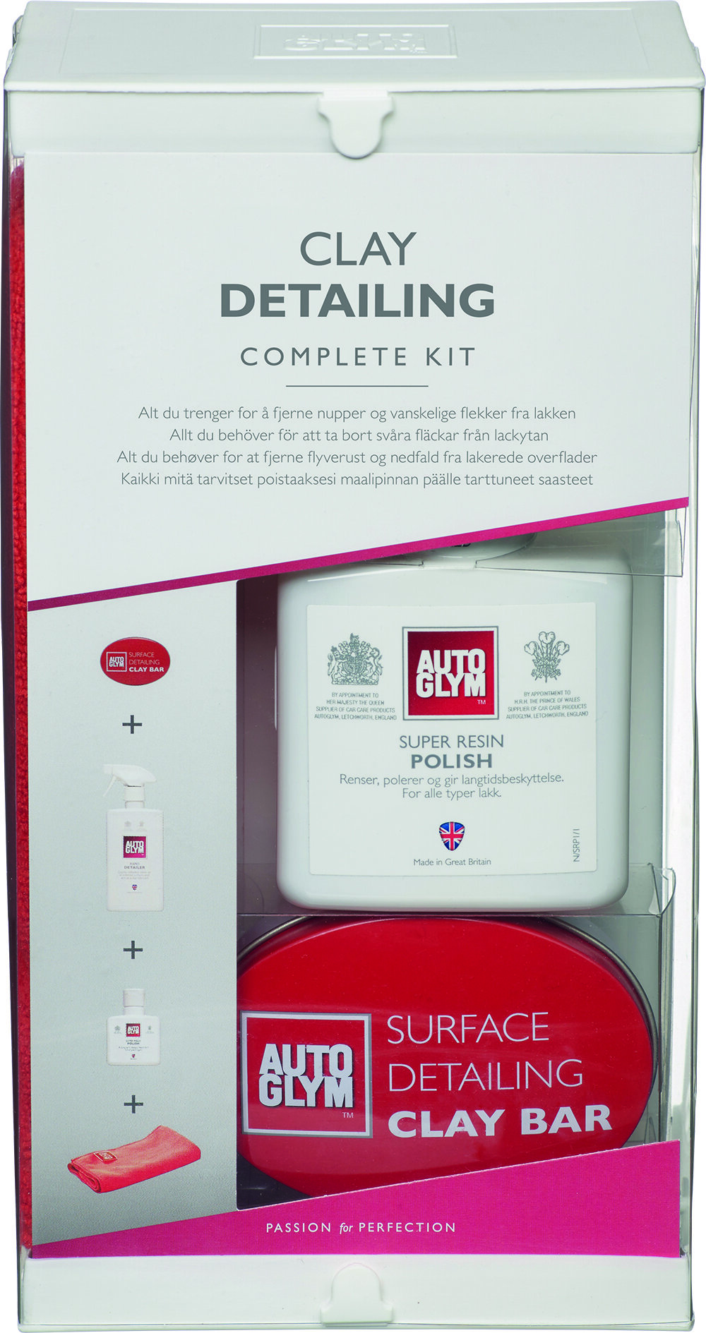 Autoglym Clay Detailing Complete Kit Komplett claysett m/ clay, klut og