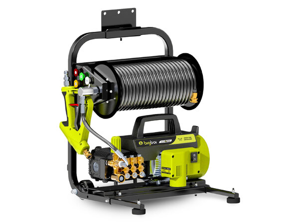 Bigboi 2-i-1 Veggfeste og Dolly med Slangerulle til Washr Pro