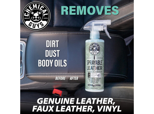 Chemical Guys Sprayable Leather Renser og beskytter skinn, 473ml 