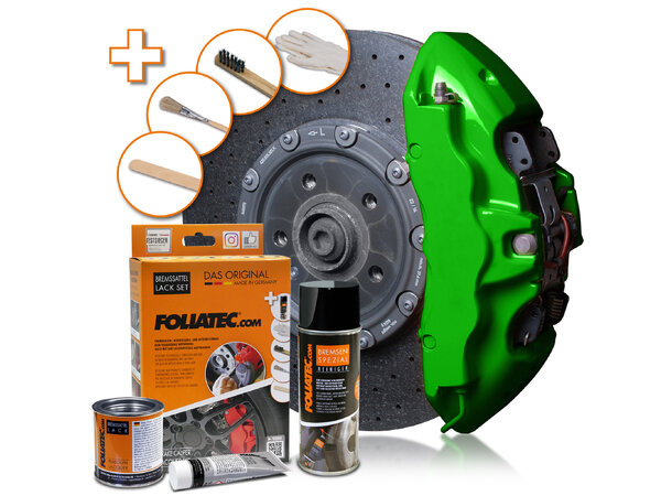 Foliatec Brake Caliper Lacquer Set Power green, 3 components 