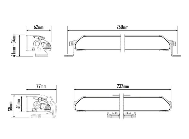 Linear 6 Elite - Slankt Ekstralys med 4,050 Lumen, slank design