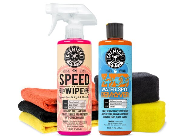 Chemical Guys Water Spot Remove Kit Fjerner vannmerker i lakk og glass 