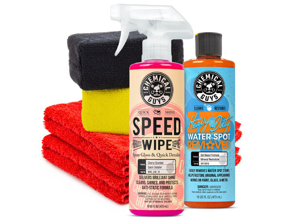 Chemical Guys Water Spot Remove Kit Fjerner vannmerker i lakk og glass 