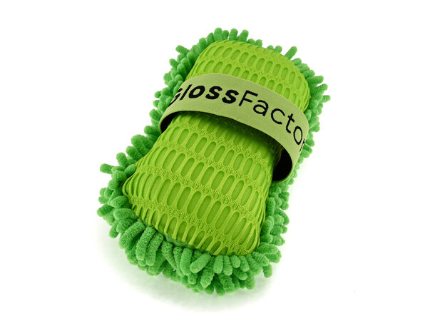 Gloss Factory Chenille Sponge Mikrofibersvamp med håndstrikk 