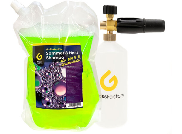 Gloss Factory Skumvaskpakke 3 liter skumsåpe og skumkanon