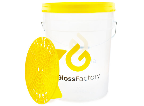 Gloss Factory Vaskebøtte Komplett Gul 20 l. solid vaskebøtte med lokk og rist 