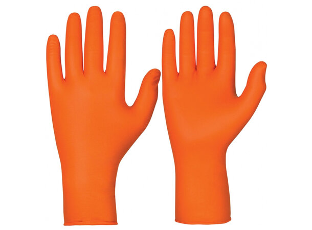 Granberg engangshanske Nitril Chemstar® Nitril, pudderfri. Oransje farge, 27 cm 