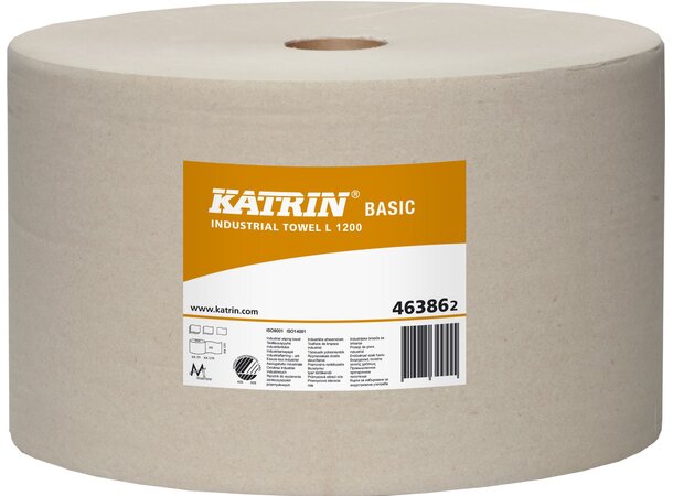 Katrin Wipes Roll Large 1230m 1-lag industrielt tørkepapir