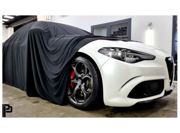 Poka Premium biltrekk i stoff - Sort Til sedan og stasjonsvogn 6,7 * 4 meter 