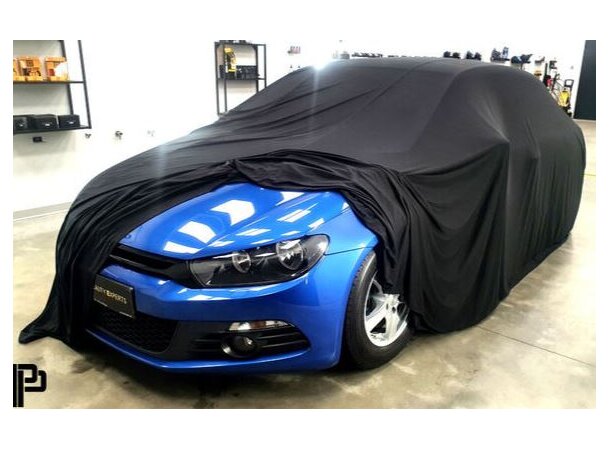 Poka Premium biltrekk i stoff - Sort Til sedan og stasjonsvogn 6,7 * 4 meter 