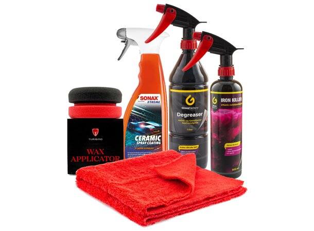 Vedlikeholdskit for coatet bil Fjern asfalt og flyverust, boost coating 