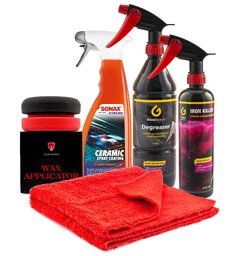Vedlikeholdskit for coatet bil Fjern asfalt og flyverust, boost coating