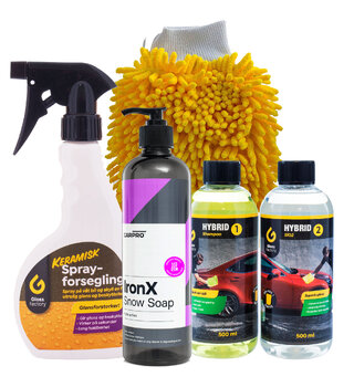 Vedlikeholdskit for coatet bil Rens coatingen og boost glansen