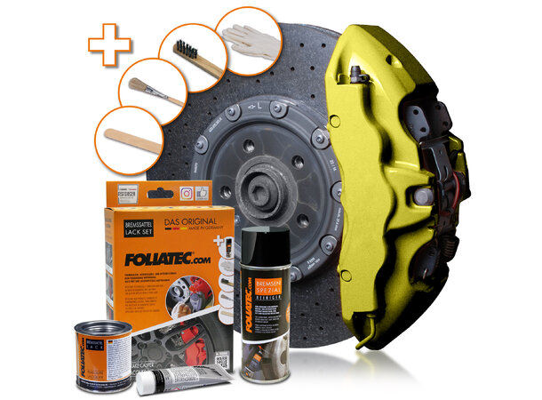 Foliatec Brake Caliper Lacquer Set Hyper Gold Metallic 