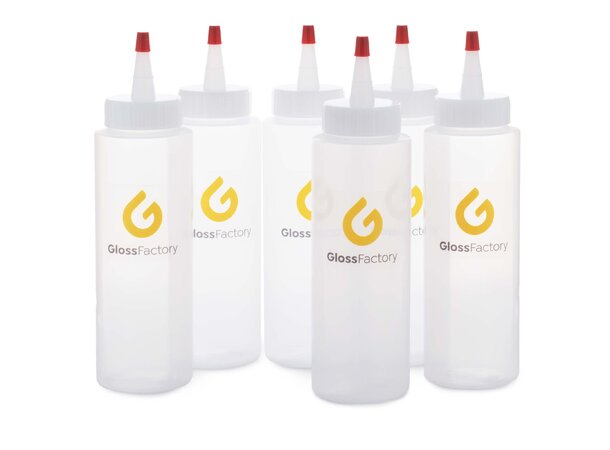 Gloss Factory Easy Squeeze Påføringsflasker,kan brukes til alt. 6pk