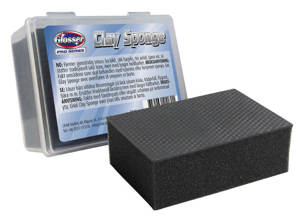 Glosser Pro Clay Sponge Claysvamp i oppbevaringsboks