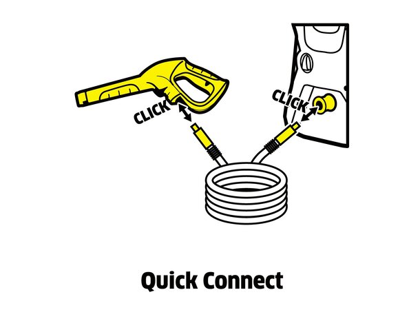 Kärcher høytrykkspistol med Quick Connec Passer til Kärcher Full Cont. K4, K5, K7 