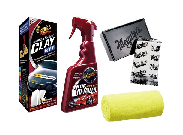 Meguiars Smooth Surface Clay Kit - Quick Detailer Plus Clay