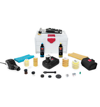 Rupes Nano Shortneck LUX kit m/2 batt, lader, 12mm utkast, 50mm plate