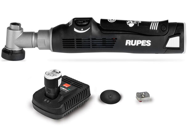 Rupes Nano Shortneck STB Kit m/2 batt, lader, 12mm utkast, 50mm plate 