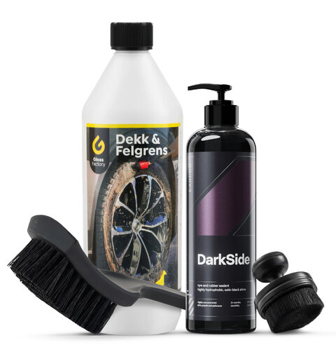 Sorte dekk med Carpro DarkSide Komplett sett for helt sorte dekk!