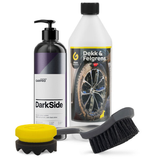 Sorte dekk med Carpro DarkSide Komplett sett for helt sorte dekk!