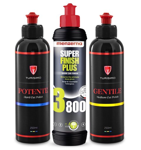 Turisimo Komplett Polish Kit Turisimo grov, medium og fin polish