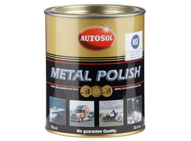 Autosol Metalpolish 750ml Fjerner oksidering og polerer opp 