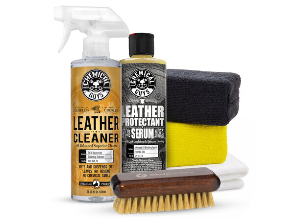 Chemical Guys Leather Care Kit Skinnpleiesett for langvarig beskyttelse 