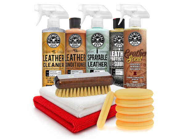 Chemical Guys Leather Lover Kit Komplett skinnpleiepakke 