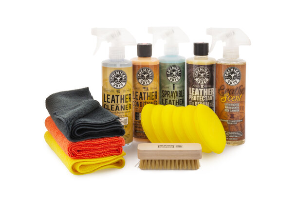 Chemical Guys Leather Lover Kit Komplett skinnpleiepakke 