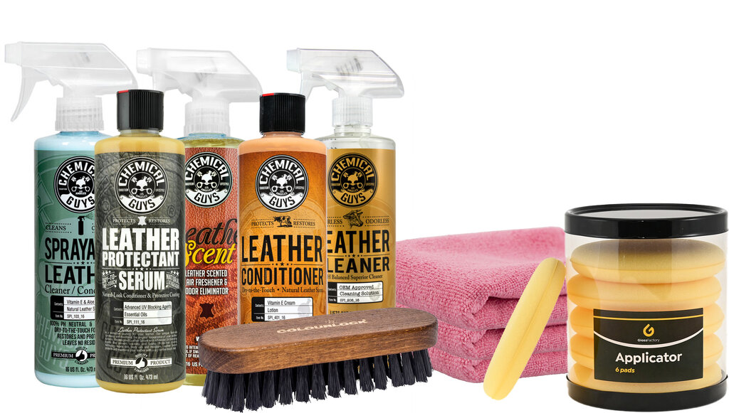 Chemical Guys Leather Lover Kit Komplett skinnpleiepakke Garasjetid