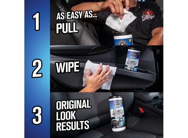 Chemical Guys Total Interior Wipes Interiør Rens & Beskyttelse 50 st