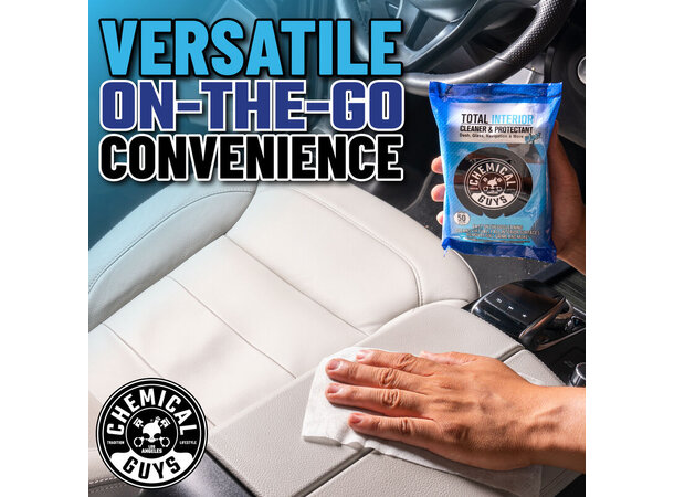 Chemical Guys Total Interior Wipes Interiør Rens & Beskyttelse 50 st