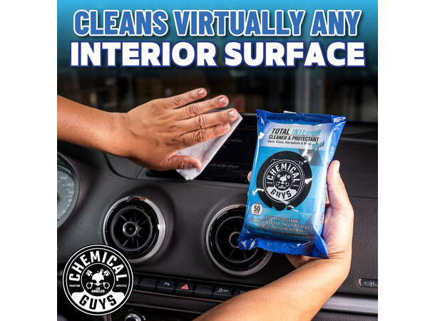 Chemical Guys Total Interior Wipes Interiør Rens & Beskyttelse 50 st