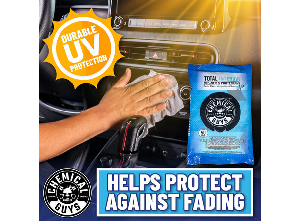 Chemical Guys Total Interior Wipes Interiør Rens & Beskyttelse 50 st