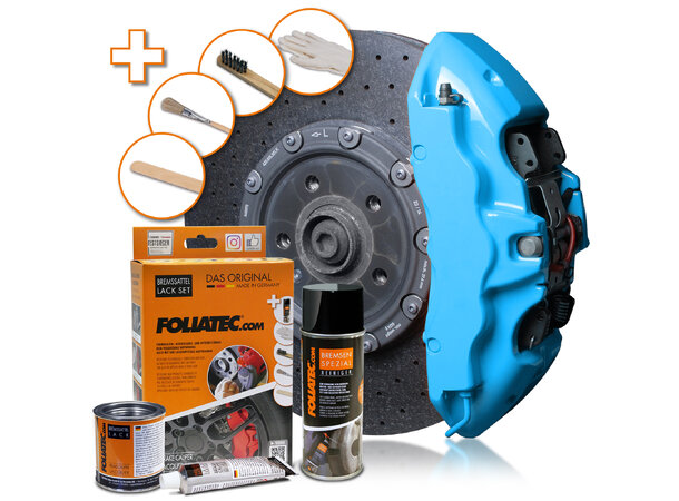 Foliatec Brake Caliper Lacquer Set Sky blue, 3 components 