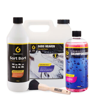 Gloss Factory Bobil vask og beskytt Fjern sorte renner, vask og beskytt