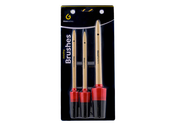 Gloss Factory Detailing Brushes 3-pk med detailerkoster 