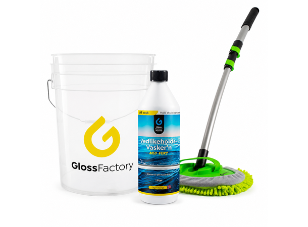 Gloss Factory Vaskebøtte Stor, solid vaskebøtte, transparent 20L 