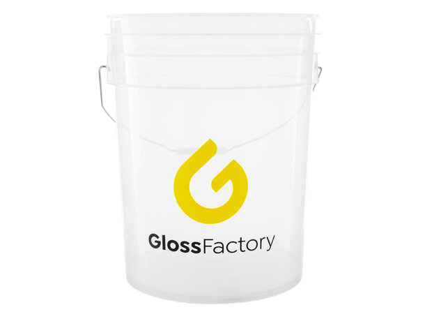 Gloss Factory vaskebøtte 20L Stor, solid vaskebøtte, gjennomsiktig