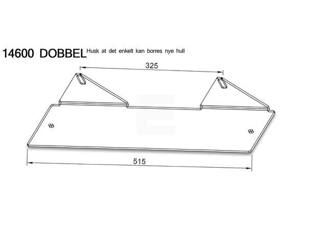 Lumen V2 dobbel skiltbrakett (stk) Passer alle lykter og biler 