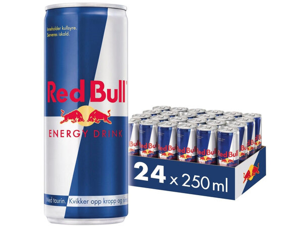 Red Bull Regular 24 pk energidrikk m/ sukker - Garasjetid
